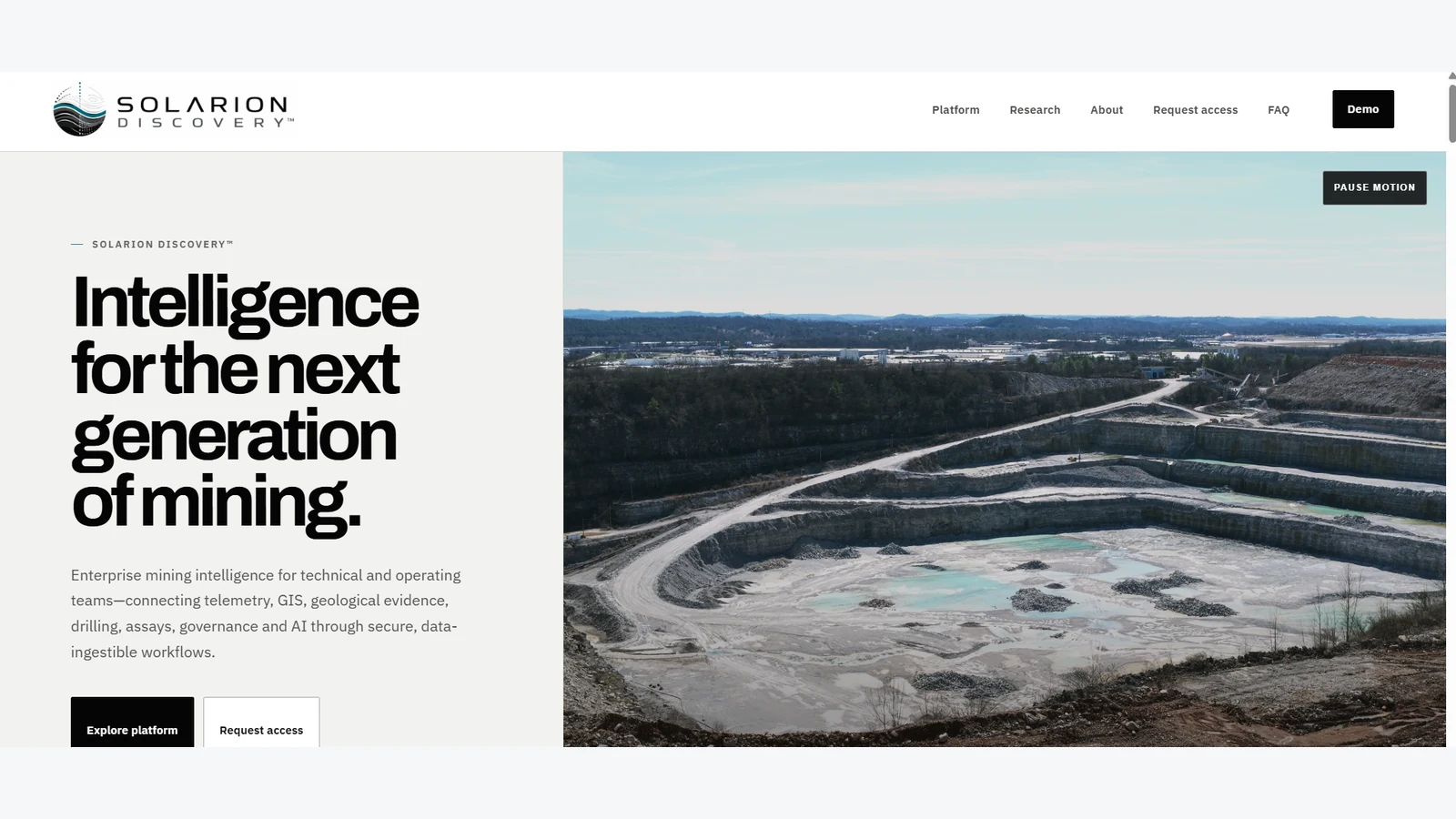Solarion Discovery™ homepage preview
